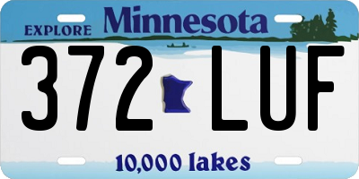 MN license plate 372LUF