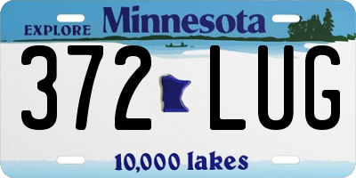 MN license plate 372LUG