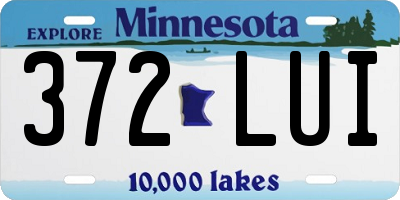 MN license plate 372LUI