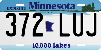 MN license plate 372LUJ