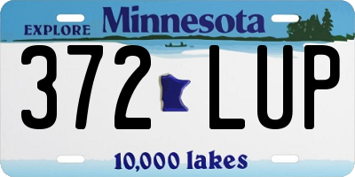 MN license plate 372LUP
