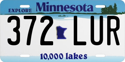 MN license plate 372LUR