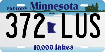 MN license plate 372LUS