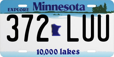 MN license plate 372LUU