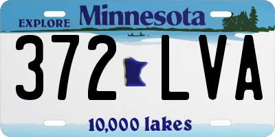 MN license plate 372LVA