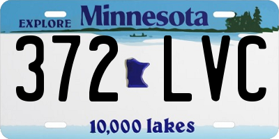 MN license plate 372LVC