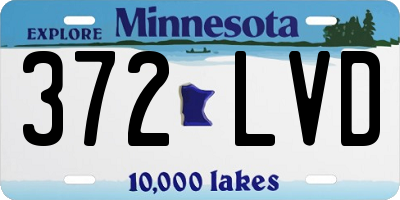 MN license plate 372LVD