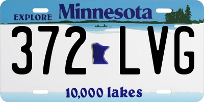 MN license plate 372LVG