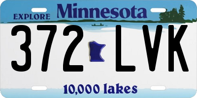MN license plate 372LVK