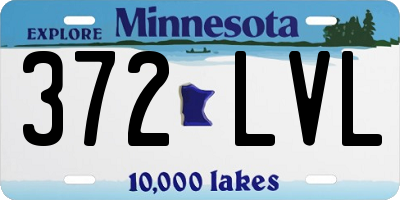 MN license plate 372LVL