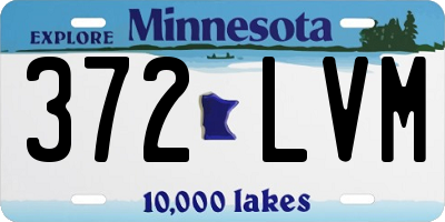 MN license plate 372LVM