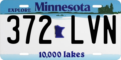 MN license plate 372LVN