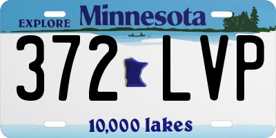 MN license plate 372LVP