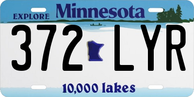 MN license plate 372LYR
