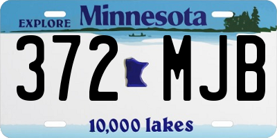 MN license plate 372MJB