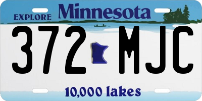 MN license plate 372MJC