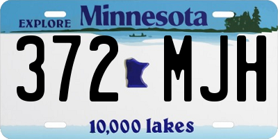 MN license plate 372MJH