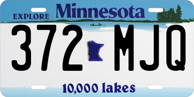 MN license plate 372MJQ
