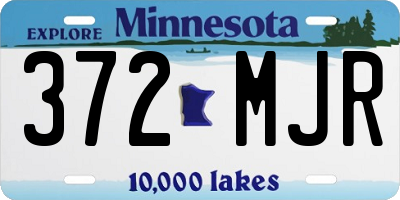 MN license plate 372MJR