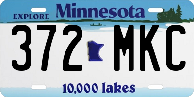 MN license plate 372MKC