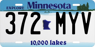 MN license plate 372MYV