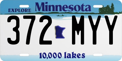 MN license plate 372MYY