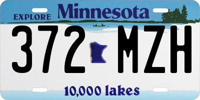 MN license plate 372MZH