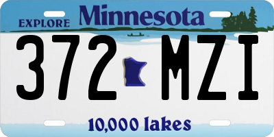MN license plate 372MZI