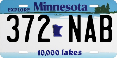 MN license plate 372NAB
