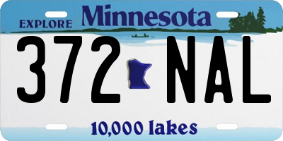 MN license plate 372NAL