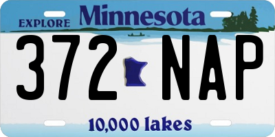 MN license plate 372NAP