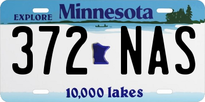 MN license plate 372NAS