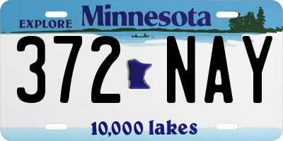 MN license plate 372NAY