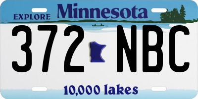 MN license plate 372NBC