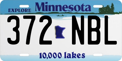 MN license plate 372NBL