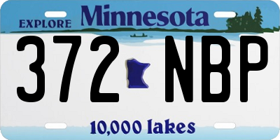 MN license plate 372NBP