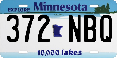 MN license plate 372NBQ