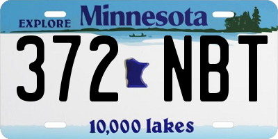 MN license plate 372NBT