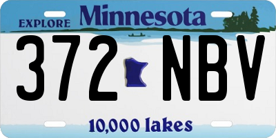 MN license plate 372NBV