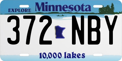 MN license plate 372NBY
