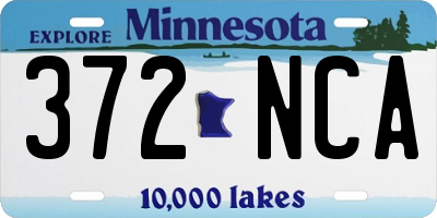 MN license plate 372NCA