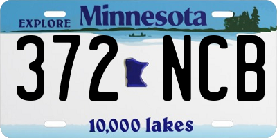 MN license plate 372NCB