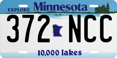 MN license plate 372NCC