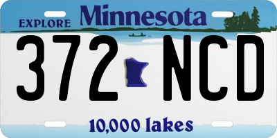 MN license plate 372NCD