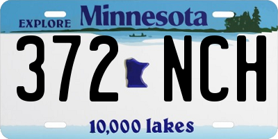 MN license plate 372NCH