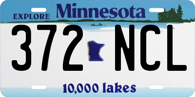MN license plate 372NCL