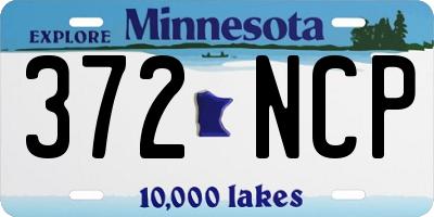 MN license plate 372NCP