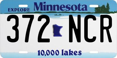MN license plate 372NCR
