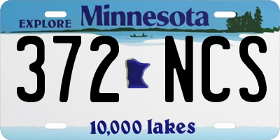 MN license plate 372NCS