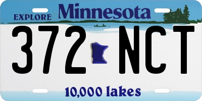 MN license plate 372NCT